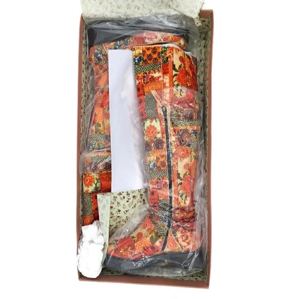 NEW Aware X Laura Ashley La Serina Quilted Combat Boot Womens 8 Red Velvet